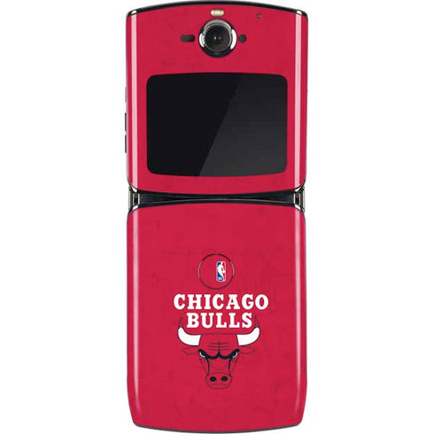 NBA Chicago Bulls Red Distressed Motorola RAZR Skin