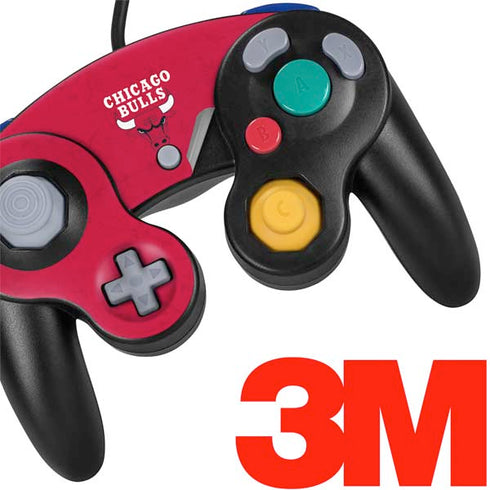 NBA Chicago Bulls Red Distressed Nintendo GameCube Controller Skin