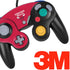 NBA Chicago Bulls Red Distressed Nintendo GameCube Controller Skin
