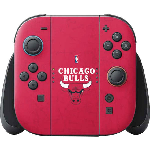 NBA Chicago Bulls Red Distressed Nintendo Switch 2 (2025) Joy-Con Controller Skin