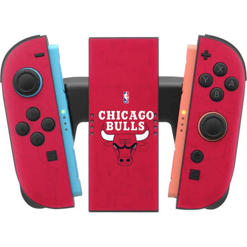 NBA Chicago Bulls Red Distressed Nintendo Switch 2 (2025) Joy-Con Controller Skin