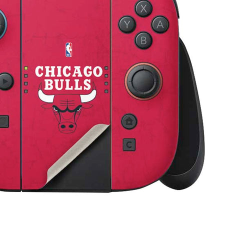 NBA Chicago Bulls Red Distressed Nintendo Switch 2 (2025) Joy-Con Controller Skin