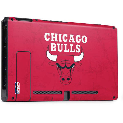 NBA Chicago Bulls Red Distressed Nintendo Switch Bundle Skin