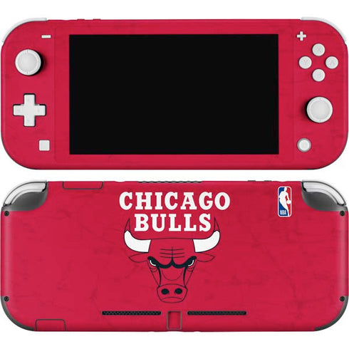 NBA Chicago Bulls Red Distressed Nintendo Switch Lite Skin