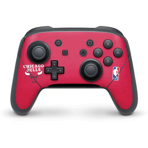 NBA Chicago Bulls Red Distressed Nintendo Skins