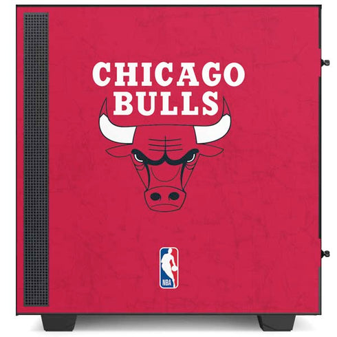 NBA Chicago Bulls Red Distressed NZXT H510 Compact ATX Mid-Tower Case Skin