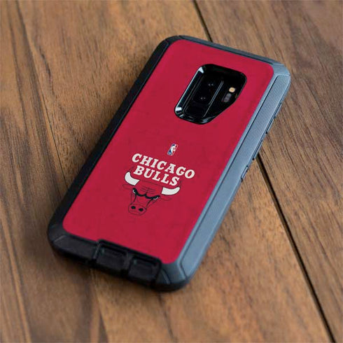 NBA Chicago Bulls Red Distressed Otterbox Defender Galaxy Skin