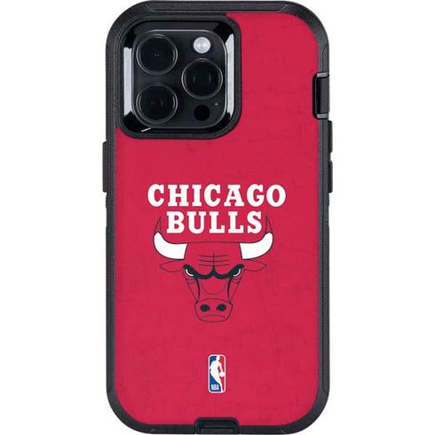 NBA Chicago Bulls Red Distressed Otterbox Defender iPhone Skin