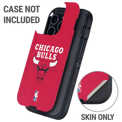 NBA Chicago Bulls Red Distressed Otterbox Defender iPhone Skin