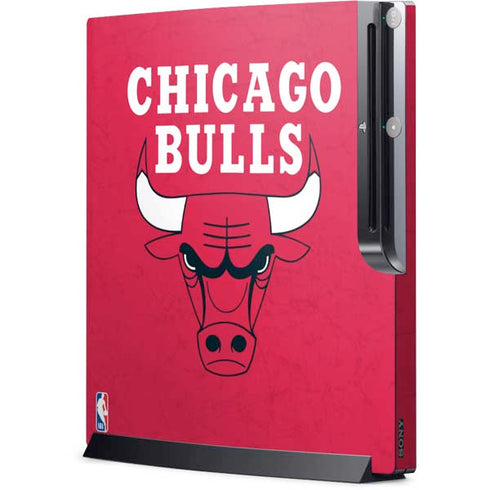 NBA Chicago Bulls Red Distressed Playstation 3 & PS3 Slim Skin