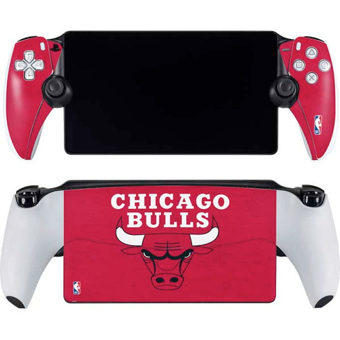 NBA Chicago Bulls Red Distressed PlayStation Portal Remote Player Skin