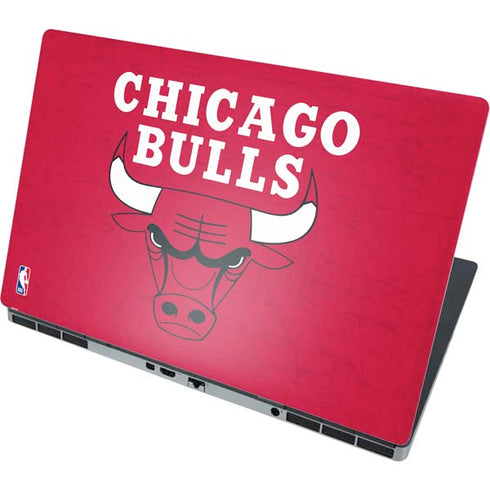 NBA Chicago Bulls Red Distressed Dell Precision Skin