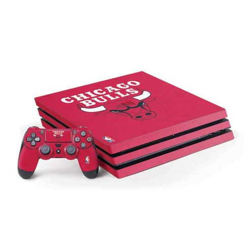 NBA Chicago Bulls Red Distressed PlayStation PS4 Skins