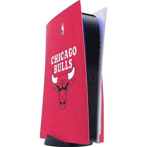 NBA Chicago Bulls Red Distressed PlayStation PS5 Skins
