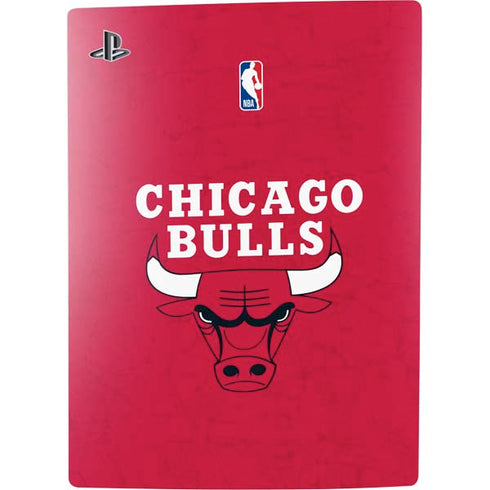NBA Chicago Bulls Red Distressed PS5 Digital Edition Console Skin