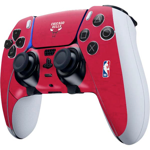NBA Chicago Bulls Red Distressed PS5 DualSense Edge Pro Controller Skin