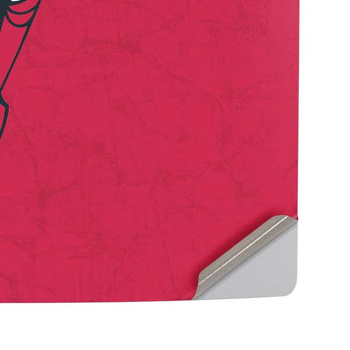 NBA Chicago Bulls Red Distressed PS5 Pro Disk Console Skin