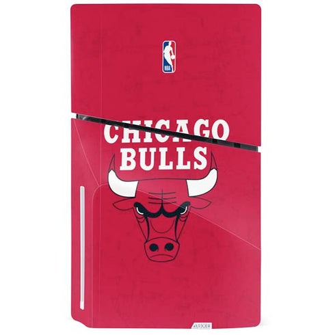 NBA Chicago Bulls Red Distressed PS5 Slim Disk Bundle Skin