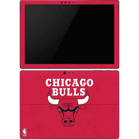 NBA Chicago Bulls Red Distressed Surface Pro 6 Skin