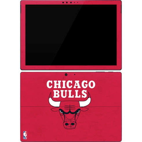 NBA Chicago Bulls Red Distressed Surface Pro 7 Skin