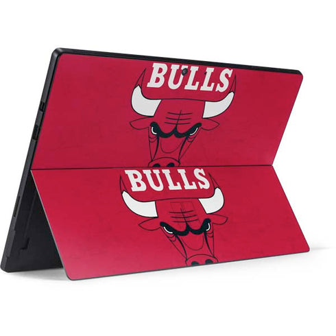 NBA Chicago Bulls Red Distressed Surface Pro 7 Skin