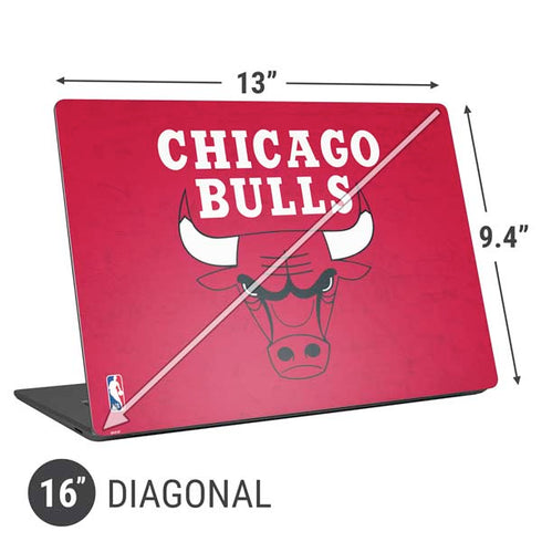 NBA Chicago Bulls Red Distressed Universal Laptop 16in (13 x 9.4in) Skin
