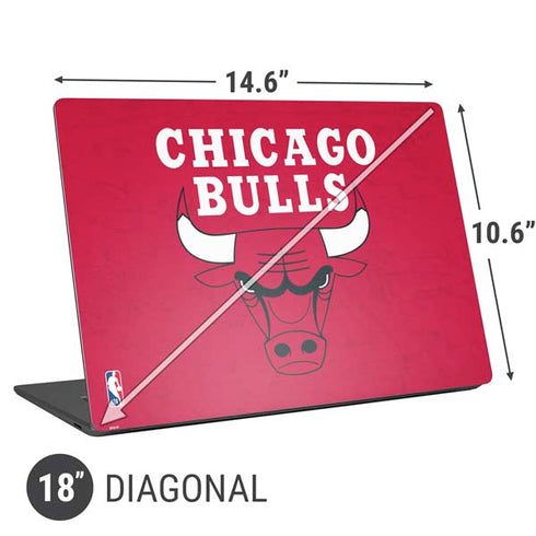 NBA Chicago Bulls Red Distressed Universal Laptop 18in (14.6 x 10.6in) Skin