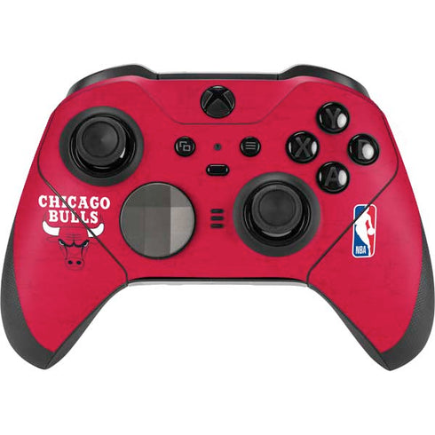 NBA Chicago Bulls Red Distressed Xbox Elite Wireless Controller Series 2 Skin