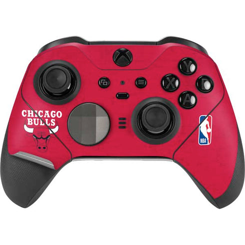 NBA Chicago Bulls Red Distressed Xbox Elite Wireless Controller Series 2 Skin