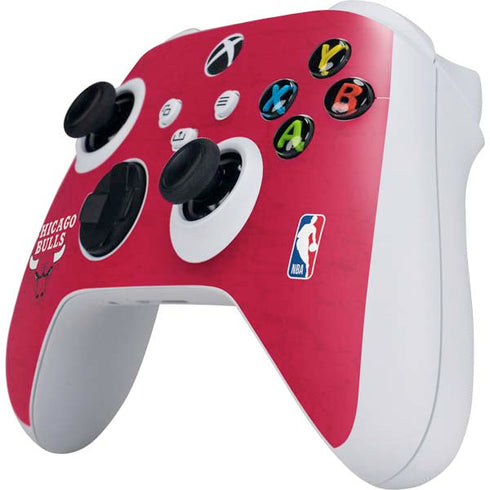 NBA Chicago Bulls Red Distressed Xbox Series S Controller Skin