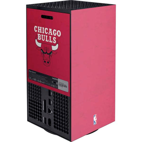 NBA Chicago Bulls Red Distressed Xbox Series X Console Skin