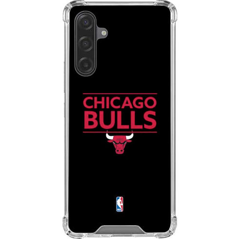 NBA Chicago Bulls Standard - Black Galaxy A17 Clear Case