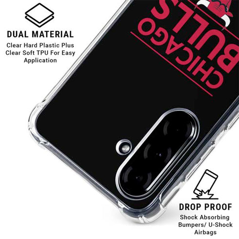 NBA Chicago Bulls Standard - Black Galaxy A36 5G Clear Case
