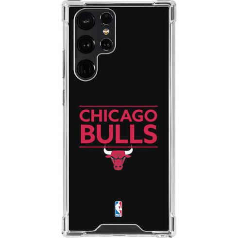 NBA Chicago Bulls Standard - Black Galaxy S23 Ultra Clear Case