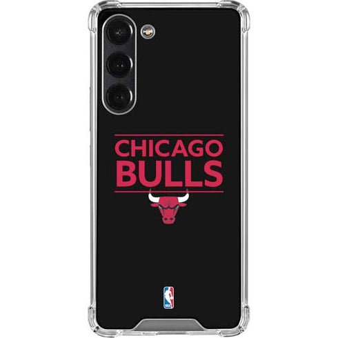 NBA Chicago Bulls Standard - Black Galaxy S24 FE Clear Case