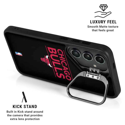 NBA Chicago Bulls Standard - Black Galaxy S25 Kickstand Case