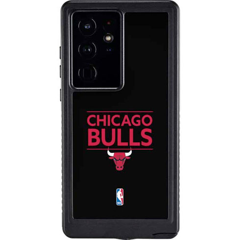 NBA Chicago Bulls Standard - Black Galaxy S24 Ultra Waterproof Case