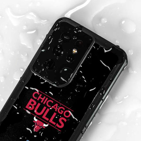 NBA Chicago Bulls Standard - Black Galaxy S24 Ultra Waterproof Case