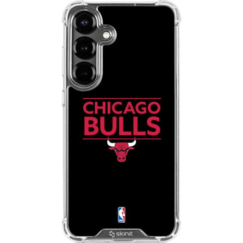 NBA Chicago Bulls Standard - Black Galaxy S26 Clear Case