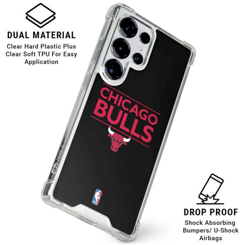 NBA Chicago Bulls Standard - Black Galaxy S26 Ultra Clear Case
