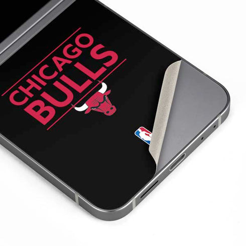 NBA Chicago Bulls Standard - Black Galaxy Z Flip6 Skin