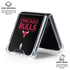 NBA Chicago Bulls Standard - Black Galaxy Z Flip6 Clear Case