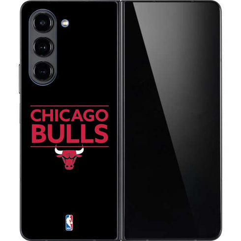 NBA Chicago Bulls Standard - Black Galaxy Z Fold5 5G Skin
