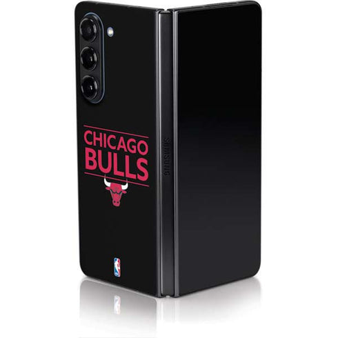 NBA Chicago Bulls Standard - Black Galaxy Z Fold5 5G Skin