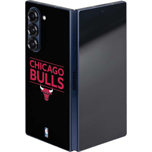 NBA Chicago Bulls Standard - Black Galaxy Z Fold6 Skin