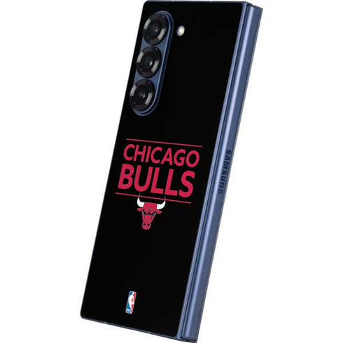 NBA Chicago Bulls Standard - Black Galaxy Z Fold6 Skin