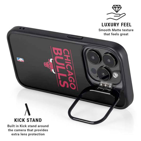 NBA Chicago Bulls Standard - Black iPhone 14 Pro Kickstand Case