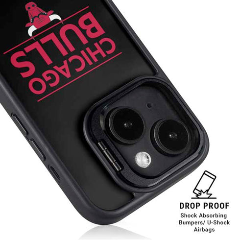 NBA Chicago Bulls Standard - Black iPhone 15 Plus Kickstand Case