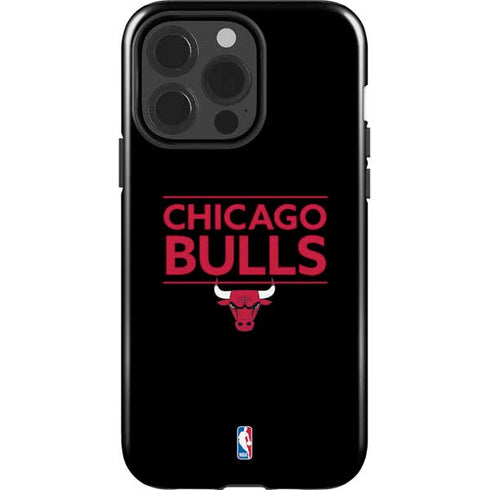 NBA Chicago Bulls Standard - Black iPhone 15 Pro Impact Case