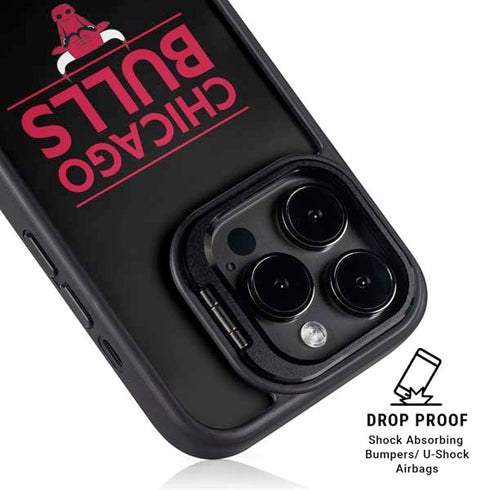 NBA Chicago Bulls Standard - Black iPhone 15 Pro Max Kickstand Case